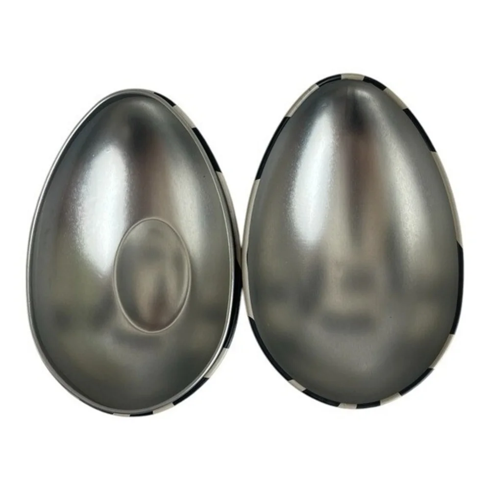 GAVA Fillable Tin Easter Egg Zebra Pattern 4.5